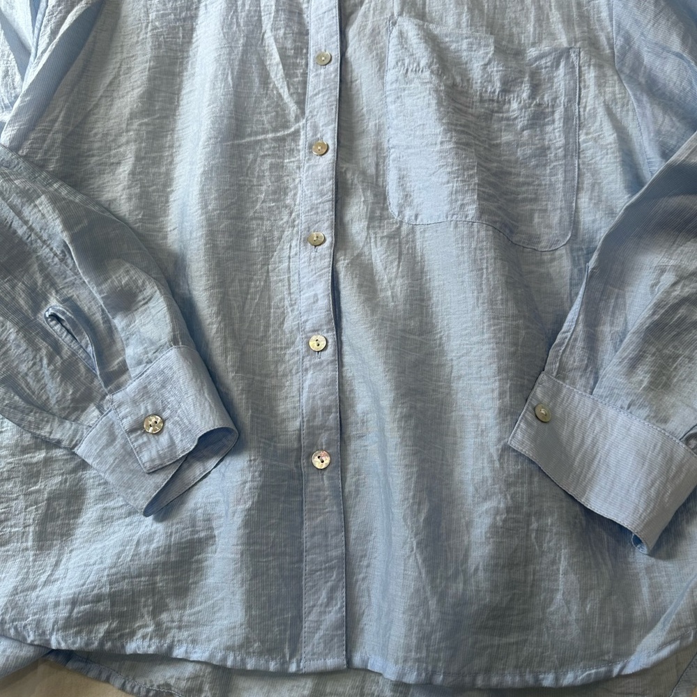 a new day  Casual Light Blue Button Down Shirt - Picture 8 of 8